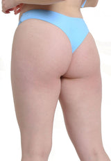Bikini tanga cadera alta celeste