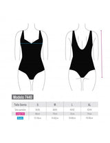 Traje de baño enterito básico estampado verde