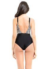 Slimming jumpsuit with white printed cut