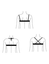 Bikini push up estampado negro con nudo