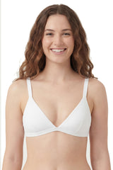 Bikini triangulo básico ajustable blanco