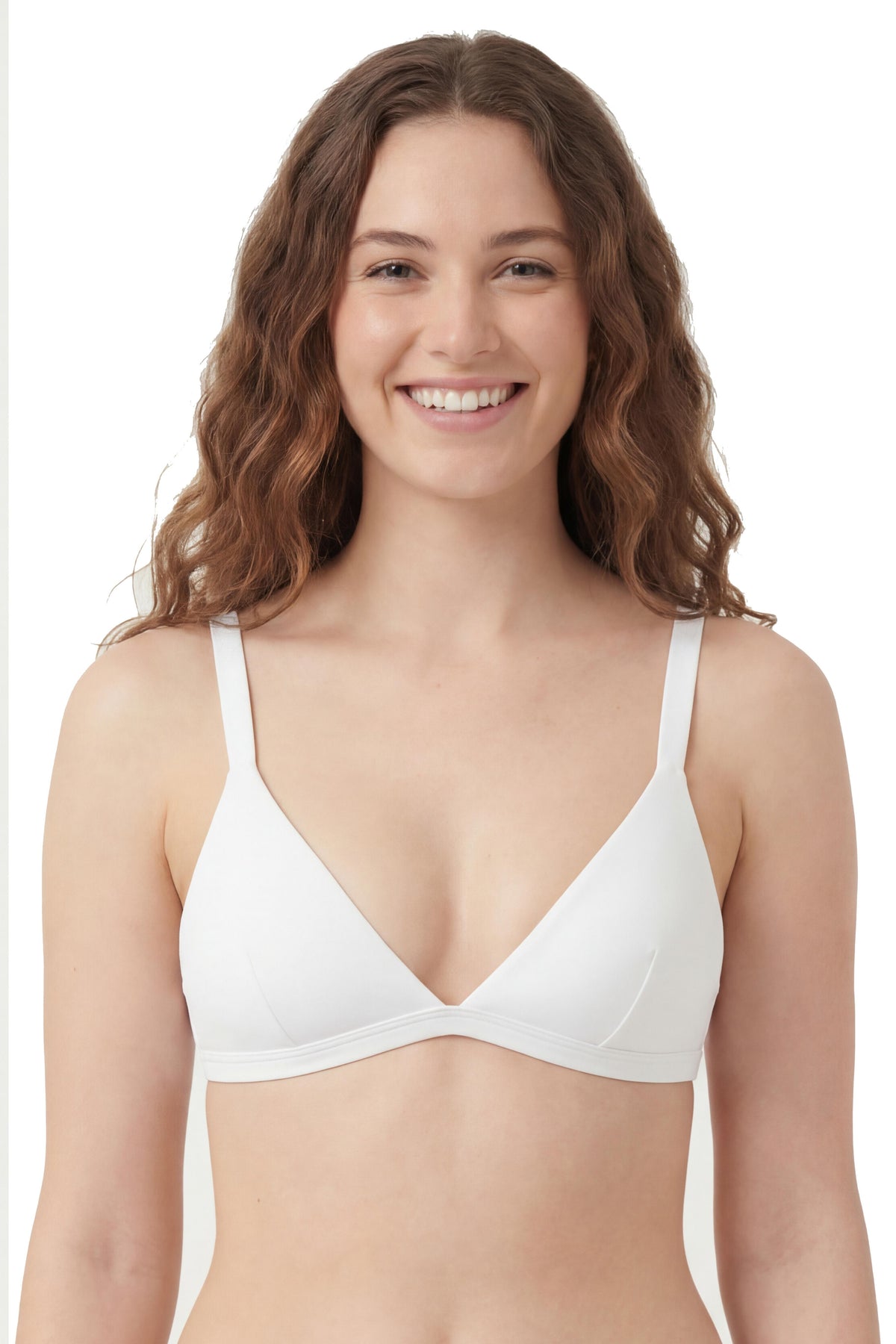 Bikini triangulo básico ajustable blanco
