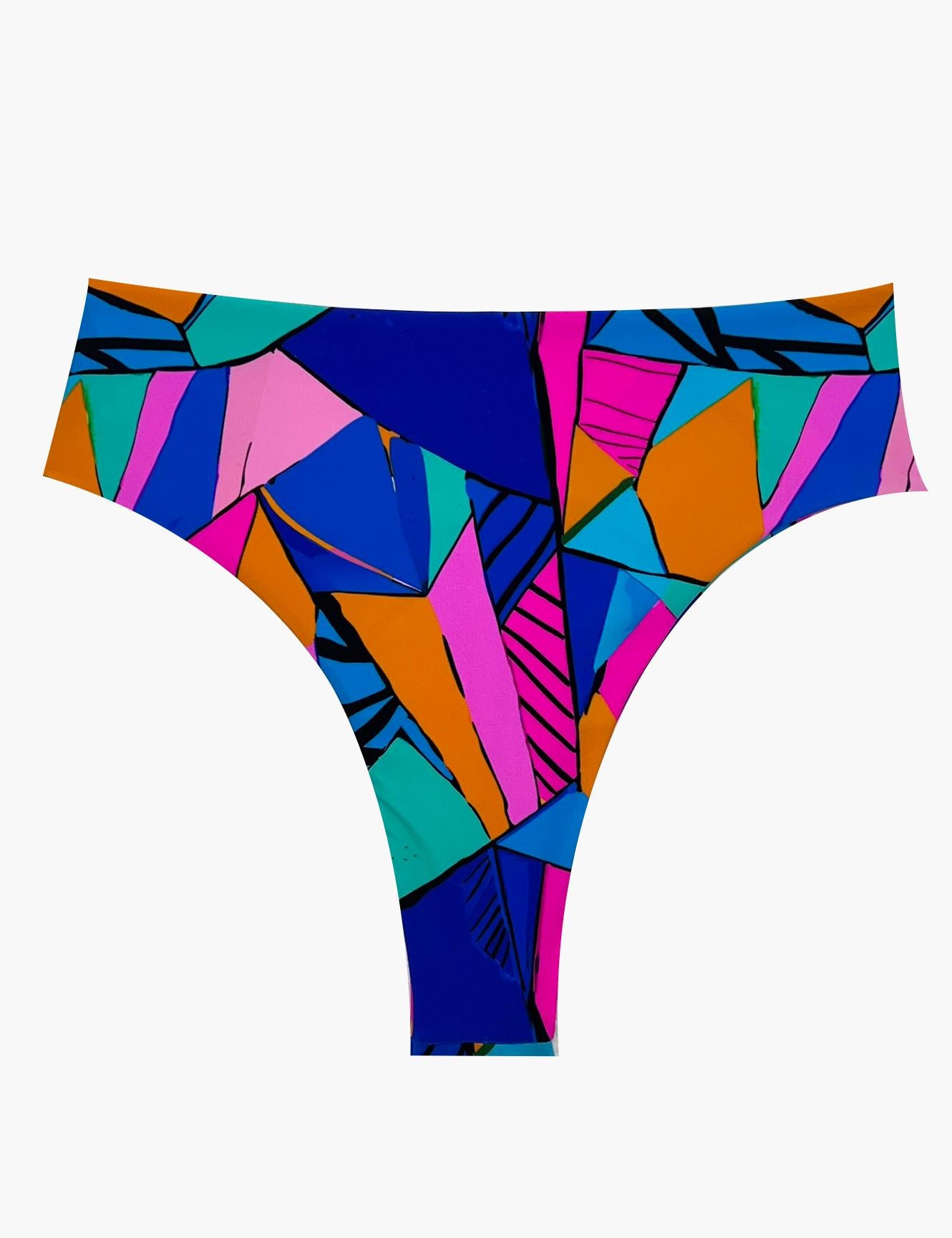 Blue print pin-up thong bikini 