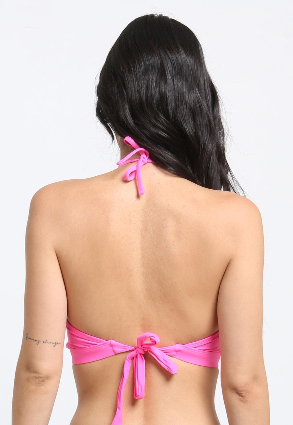 Bikini bandeau pretina fucsia