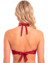 Bikini sostén con copa blanda c-d rojo brillante