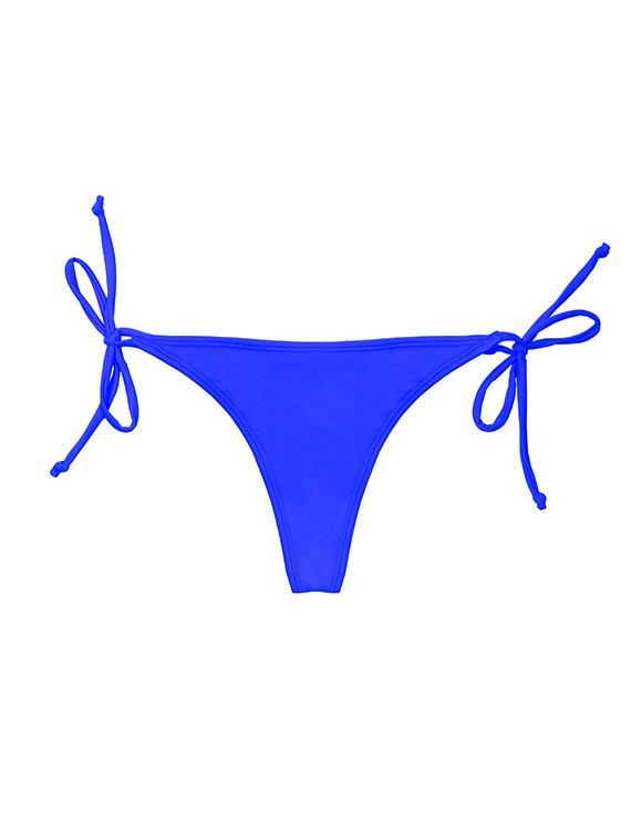 Bikini calzón colaless con amarras azul