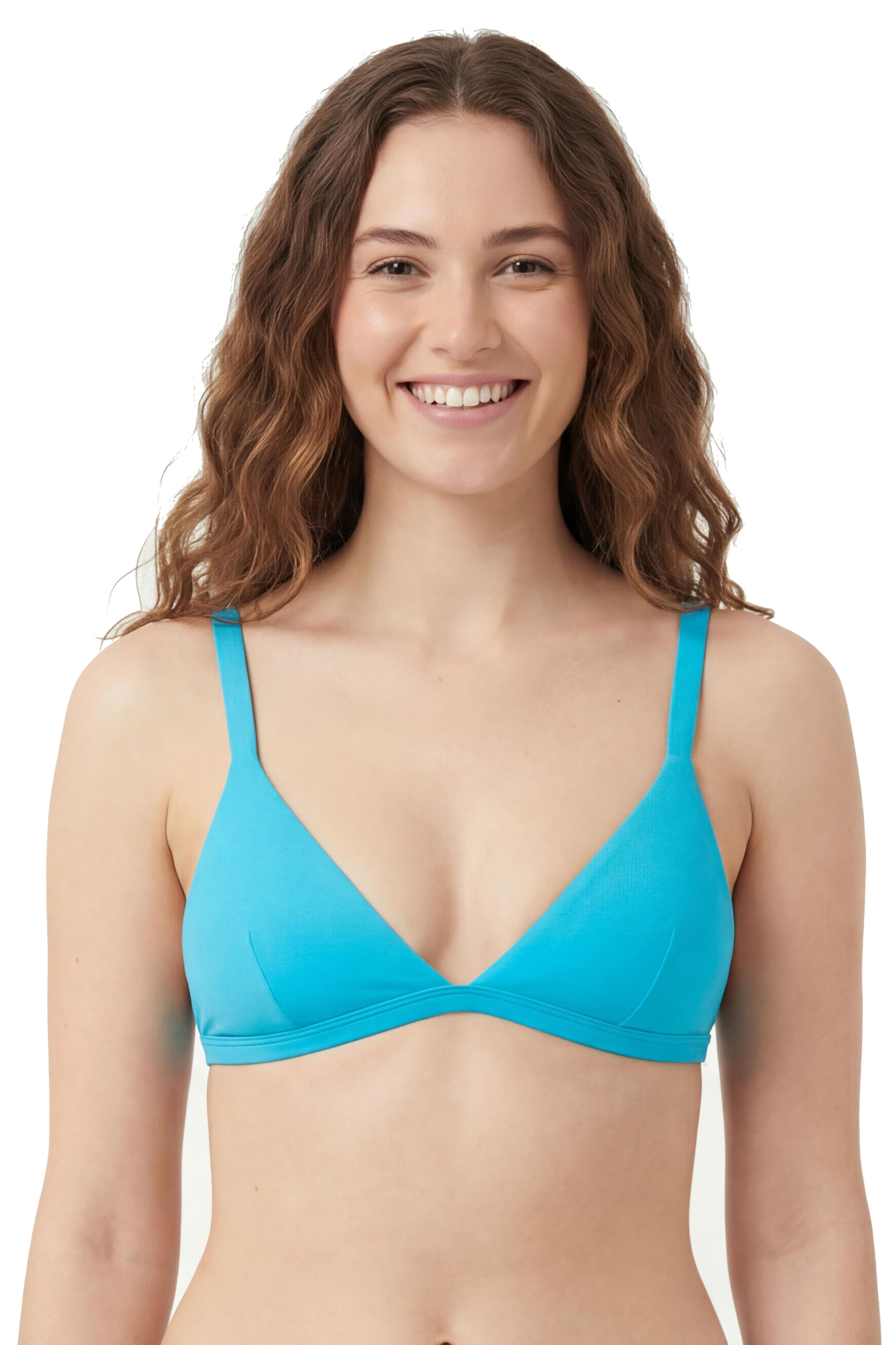 Bikini triangulo básico ajustable turquesa