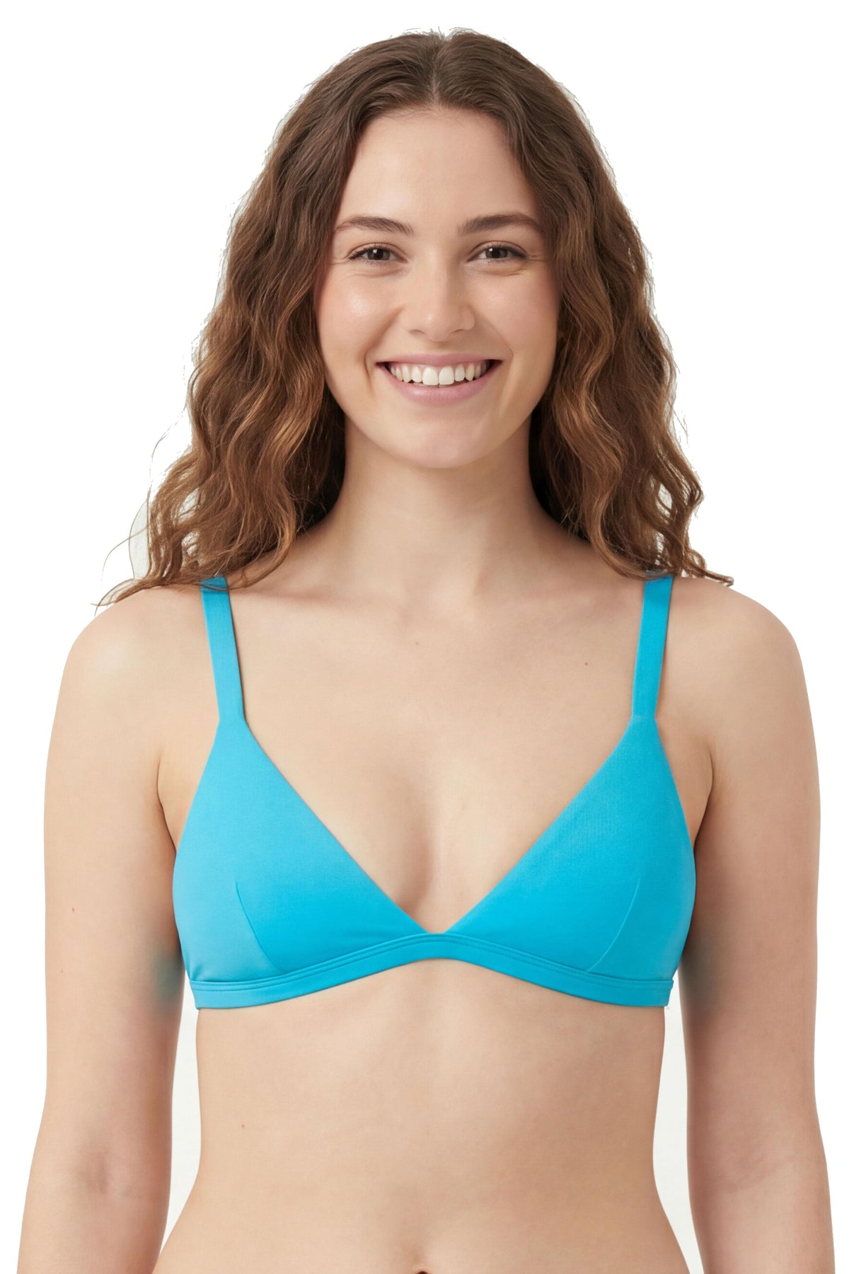 Bikini triangulo básico ajustable turquesa