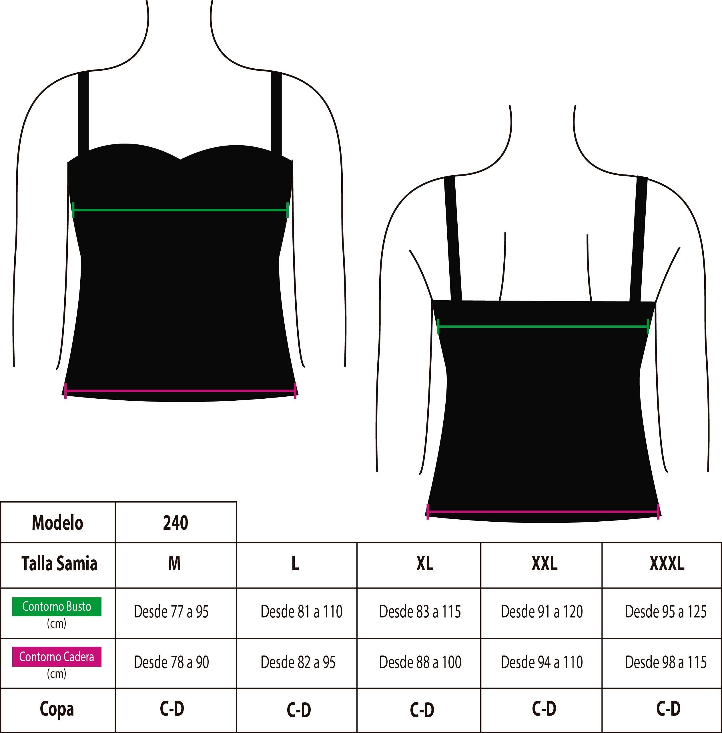 Polera tankini reductor estampado hojas
