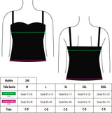 Polera tankini reductor estampado hojas
