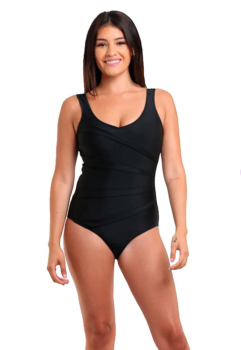 Traje de baño modelador color negro