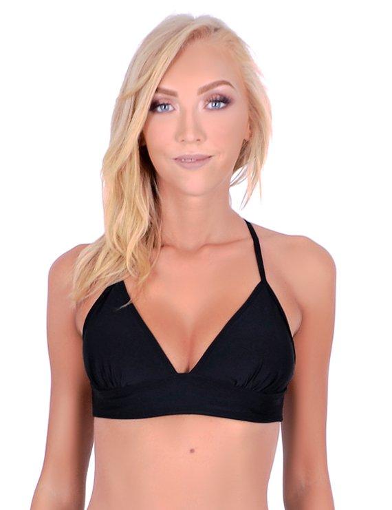 Bikini con espalda calada negro