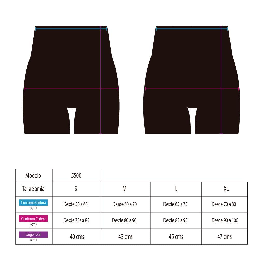 Calza Biker Efecto Push Up Negra