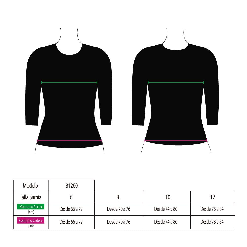 Polera de niña con protección UV color morado