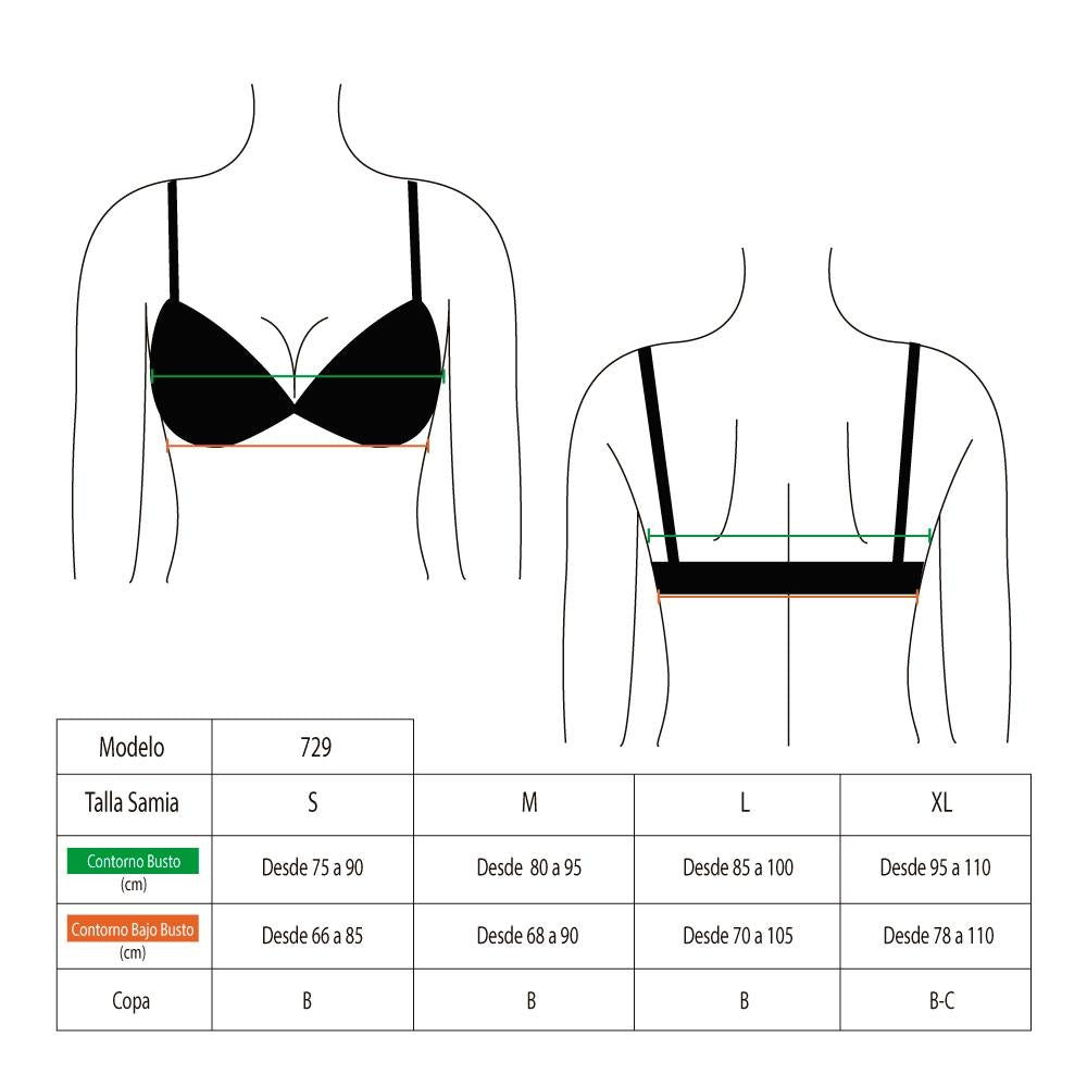 Bikini estilo sostén cruzado negro