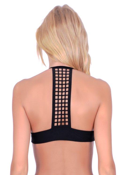 Bikini con espalda calada negro