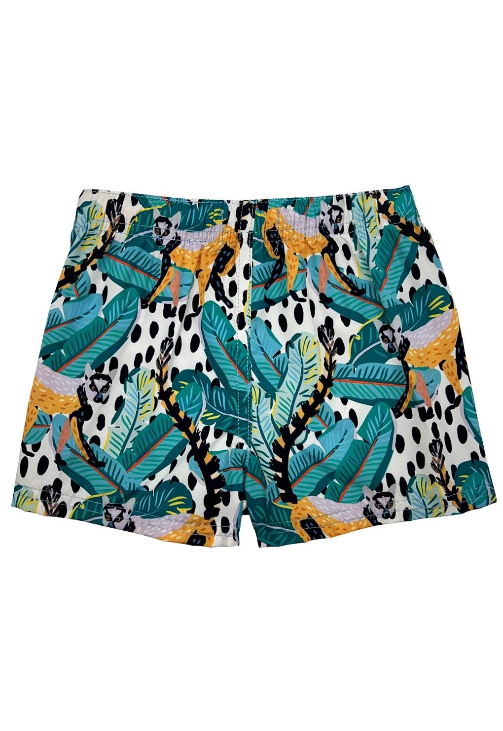 Animal Print Swimsuit Shorts for Boys