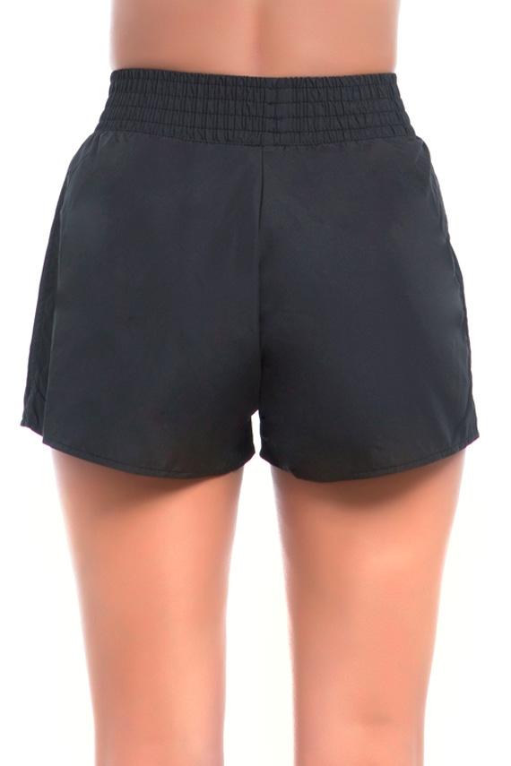 Black quick-drying beach shorts