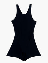 Traje de baño natación niña negro con pierna