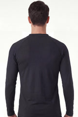 Polera hombre ajustada protección UV negro