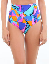 Bikini calzón pin up doble uso estampado azul