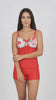 Tankini reductor estampado rojo