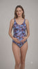 Traje de baño embarazada estampado azul