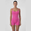 Traje de baño mujer natación pierna corta clásico fucsia