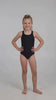 Traje de baño básico de niña negro