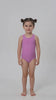 Traje de baño deportivo de niña morado