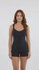 Traje de baño deportivo con piernas negro