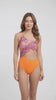 Trikini cruzado estampado naranja