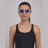 Lentes de natación con correas delgadas azul