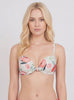Bikini estilo sostén push up estampado rojo