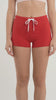 Bikini short de lycra color rojo
