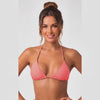 Bikini estilo triángulo clásico coral