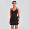 Vestido de traje de baño mujer ajustable negro