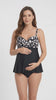 Tankini básico para embarazada estampado negro