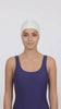 Gorro de natación de silicona blanco