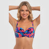 Bikini sostén con copa blanda c-d estampado negro