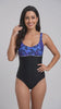 Traje de Baño Deportivo Corte Busto Morado con Protección UV Integrada
