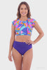 Bikini calzón pin up doble uso azul brillante