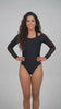 Traje de baño deportivo manga larga negro