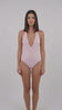 Traje de baño escotado rosado