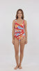 Traje De Baño Modelador Estampado beige