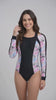 Traje de baño deportivo manga larga lila