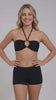 Bikini sin barba strapless negro