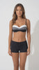 Bikini estilo sostén tiras removibles strapless tricolor