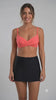 Bikini estilo sostén drapeado coral