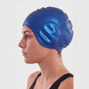 Gorro goma orejas natación azul